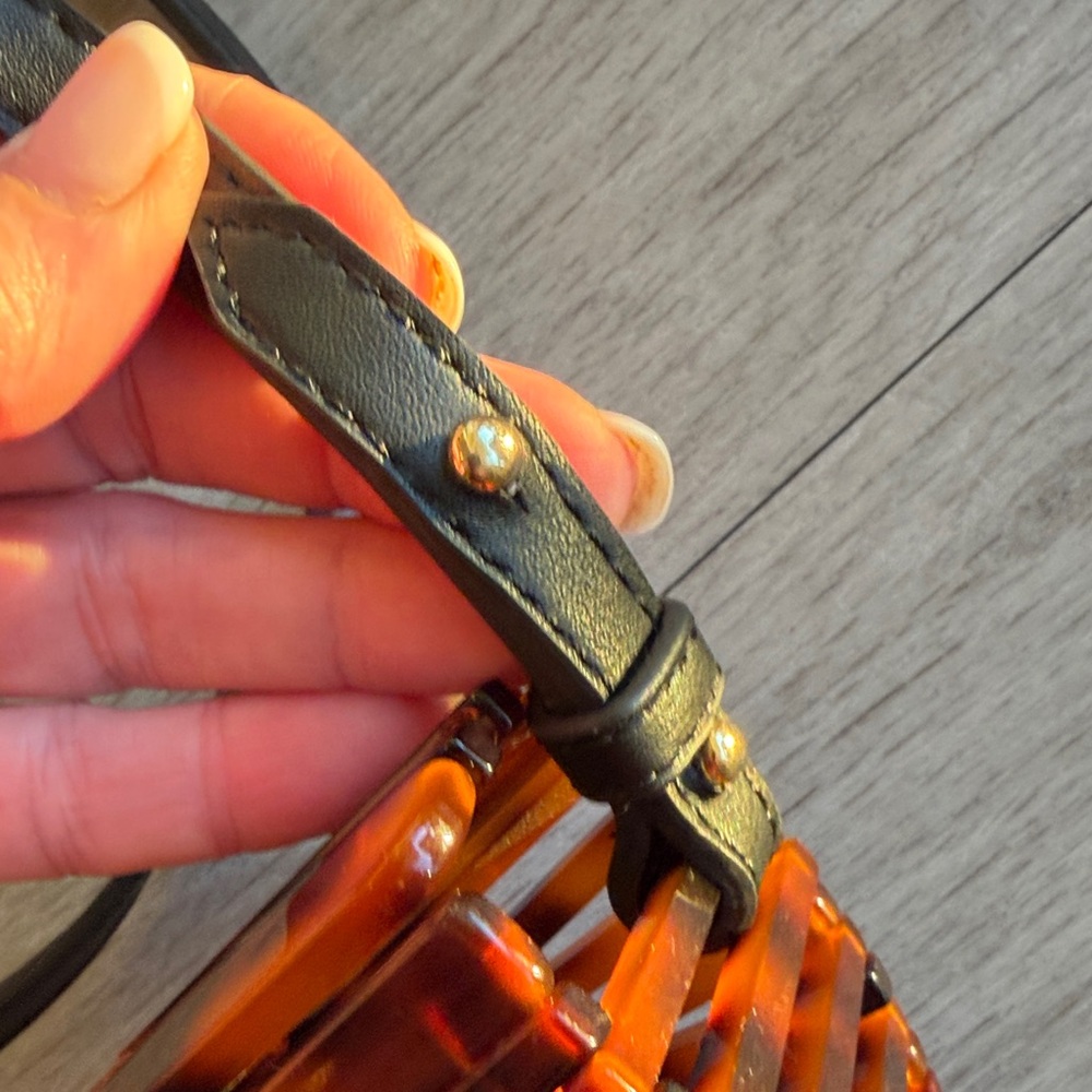 Source Unknown Tortoiseshell Crossbody Bag with B… - image 8